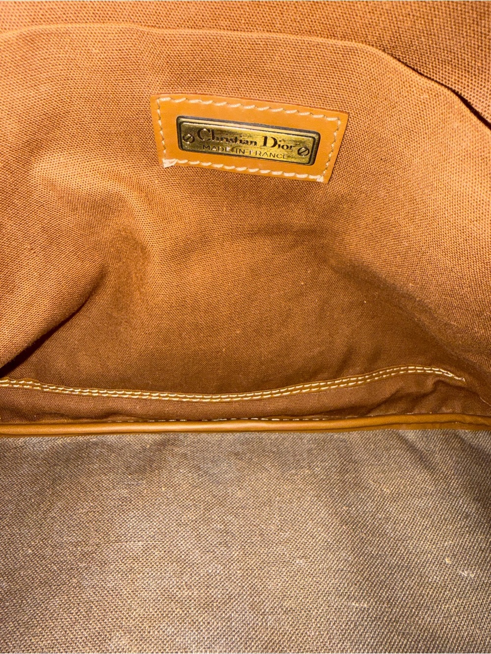 Vintage Christian Dior
Honeycomb Coated Canvas leather trim large Boston bag EUC - Picture 13 of 17